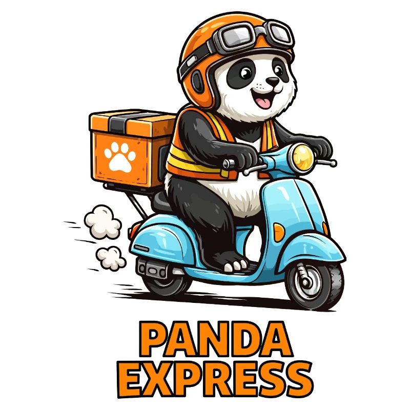Scooter de livraison de panda