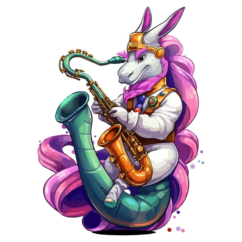 Funkelndes Einhorn Saxophon