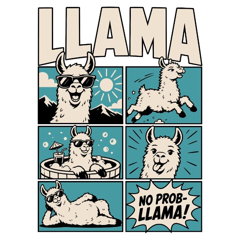 Chill Llama Comic Design