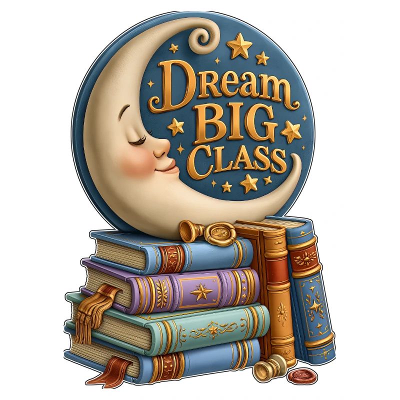 Traum von Big Class Moon und Büchern