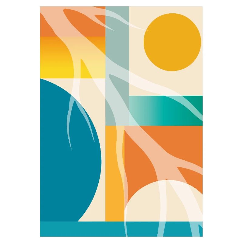 Abstract Geometry with Organic Shapes Retro