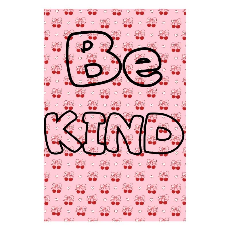 Be kind with cherry pattern