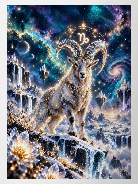 Kosmischer Steinbock im Sternmeer