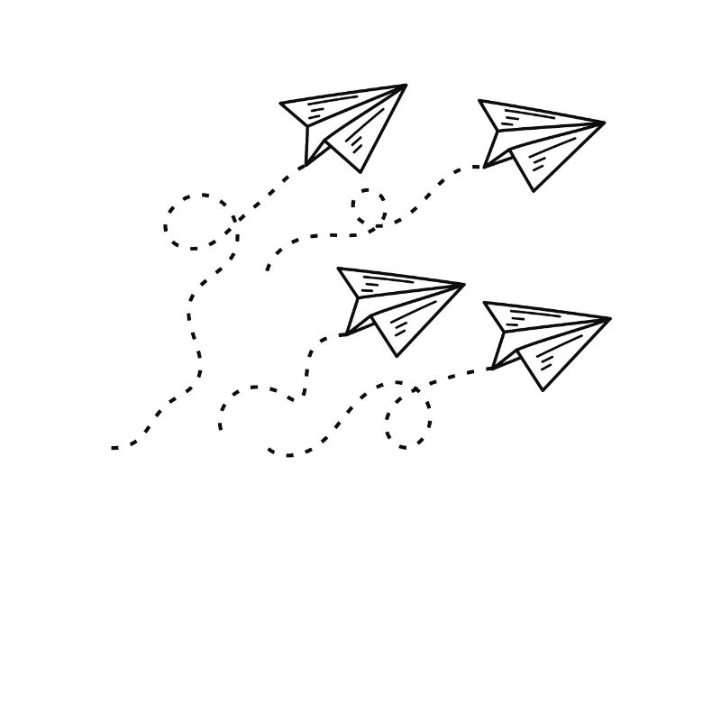 Dessin d'avion en papier