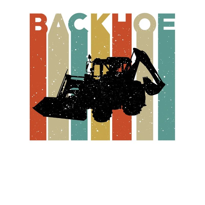 Retro Backhoe Loader T-Shirt