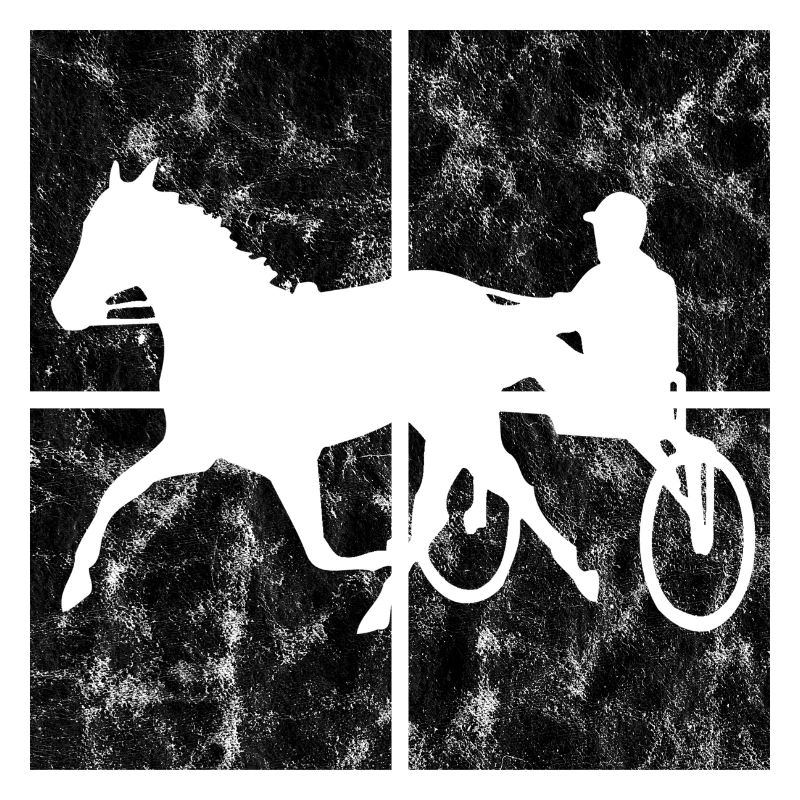 Traber Trabrennen in retro oder vintage Style