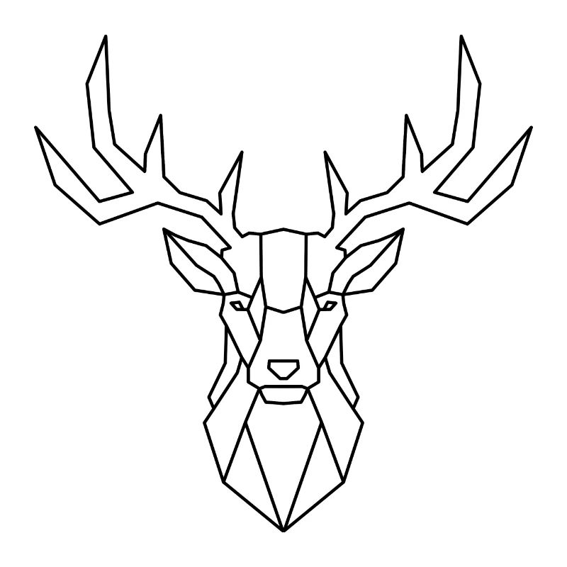Geometric Deer – Elegance in Polygon Shape