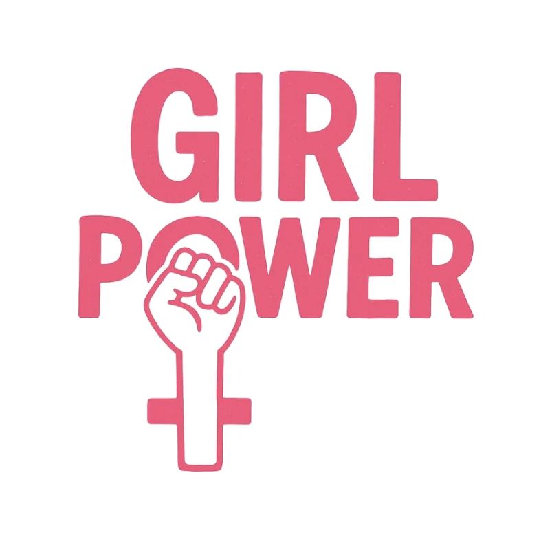Girl Power Pink Faust-Emblem