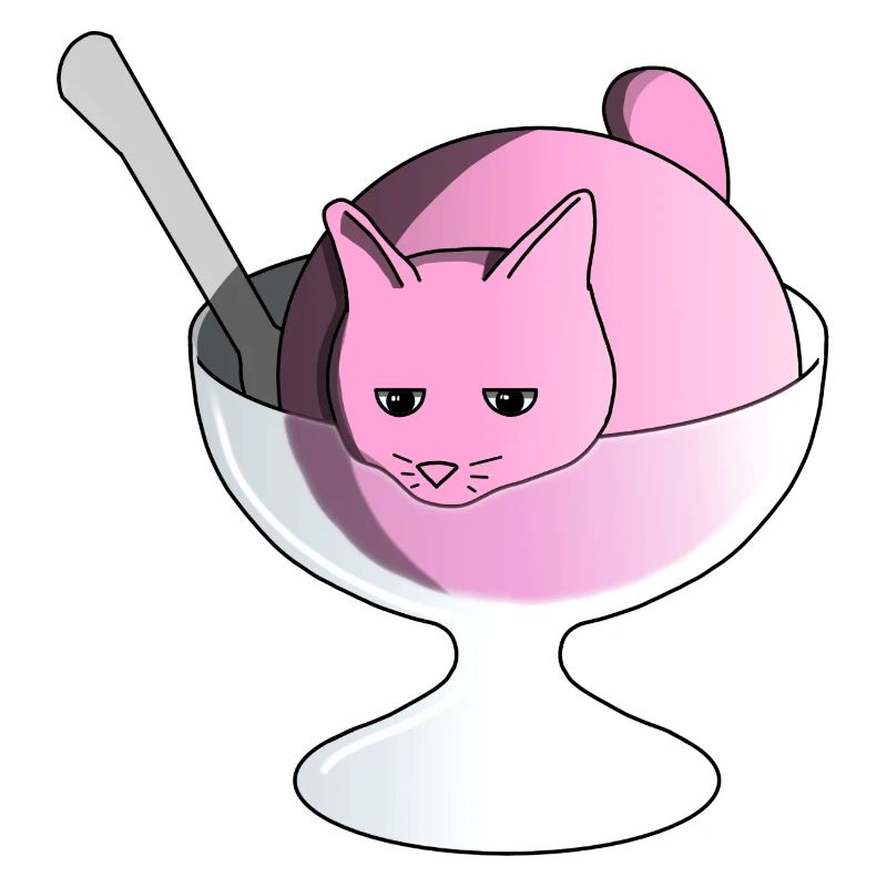 Raspberry Ice-Cream Cat