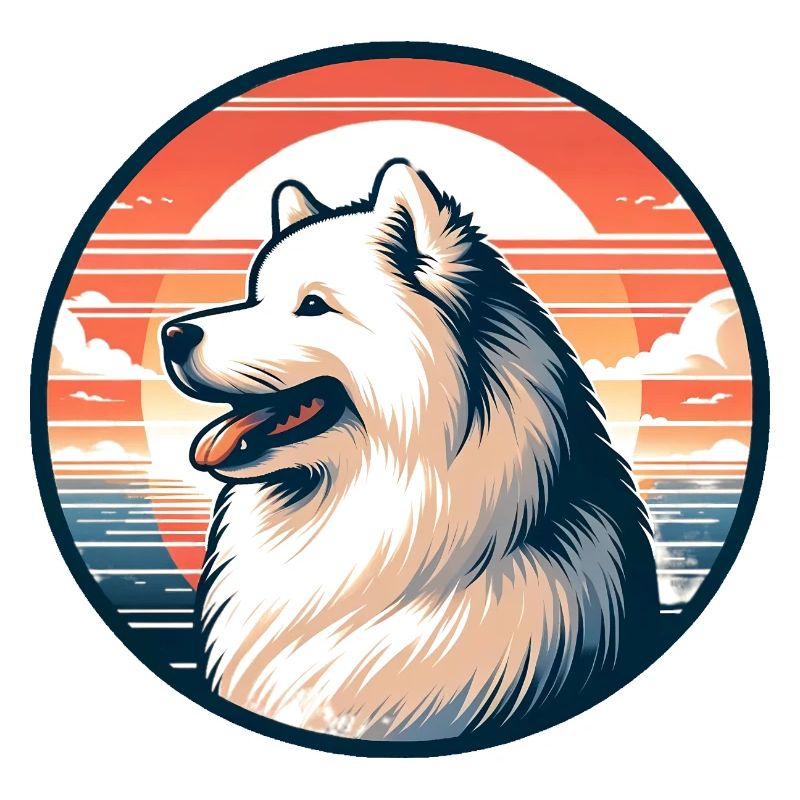 Chien Samoyède Cadeaux Mignon Samoyède Chien Graphique