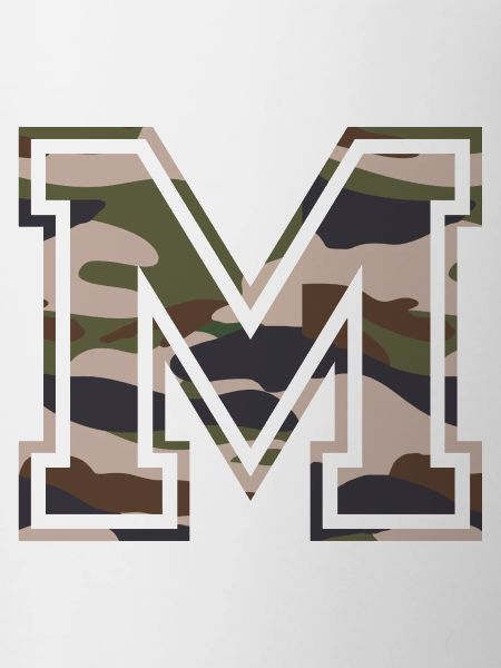 M, Monogram, Camouflage Green-Brown