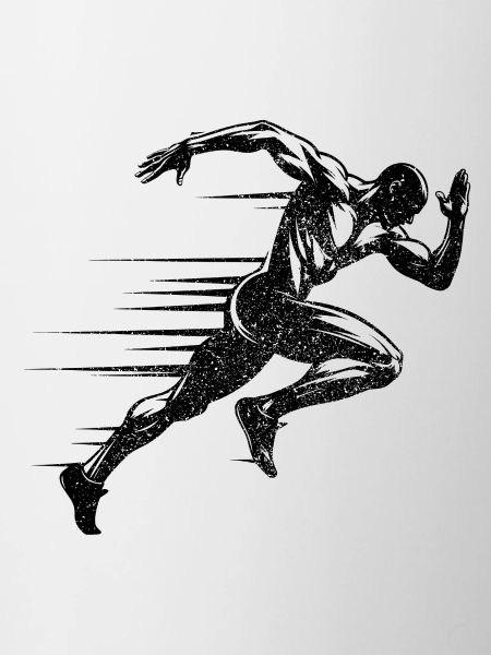 Bahnläufer Sprinter Sprint 100m Sprinter