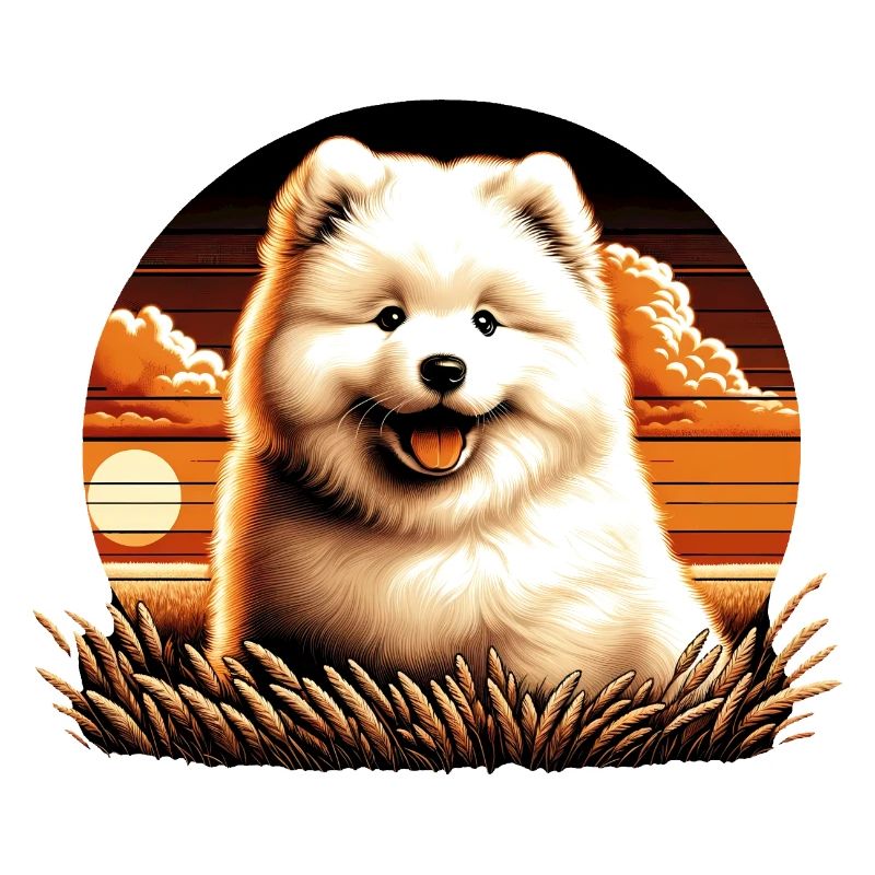 Chien Samoyède Cadeaux Mignon Samoyède Chien Graphique