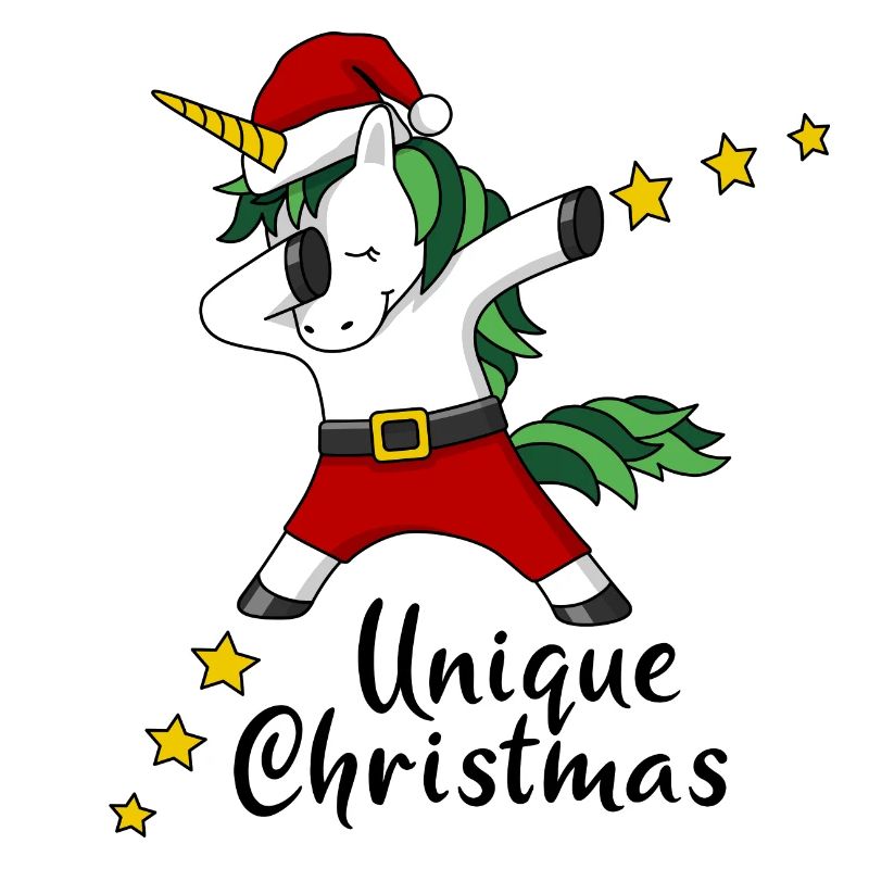 Unique Christmas Einhorn dabing Weihnachtsmann
