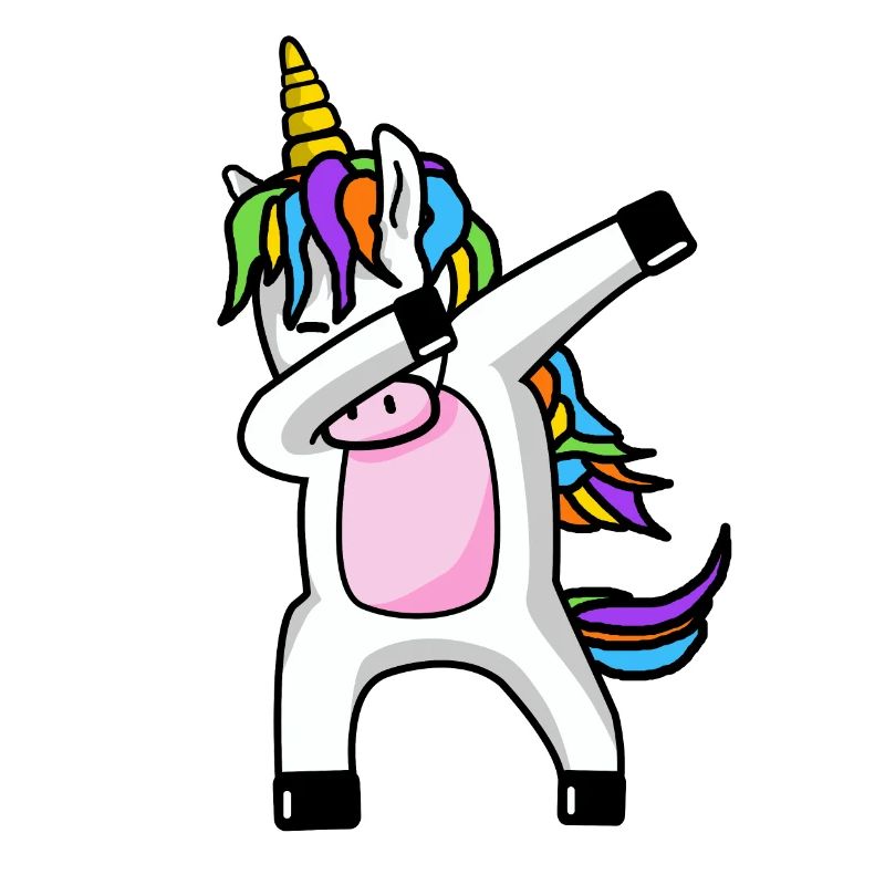 Dabbing Unicorn dabbendes Licorne Dab tendance