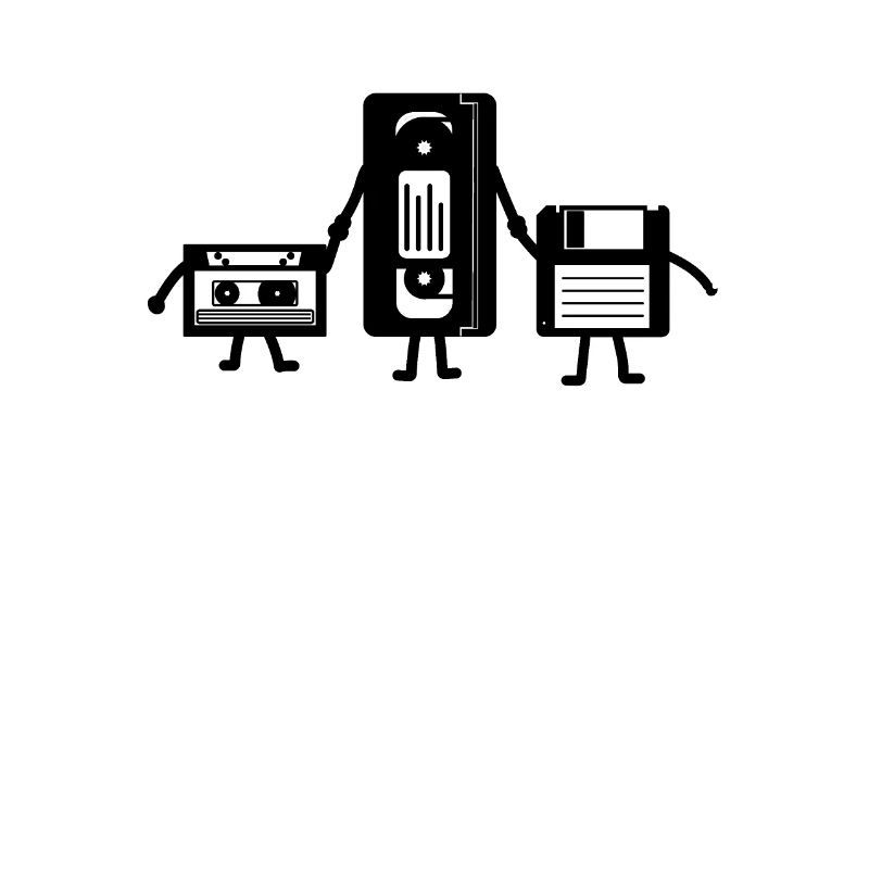VHS cassette floppy diskette nerd geek gift