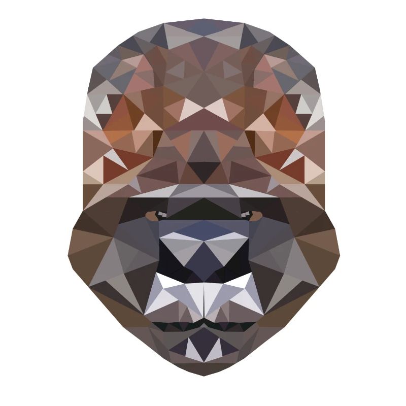 Polygon Design with a Gorilla - Polygonal, Poly