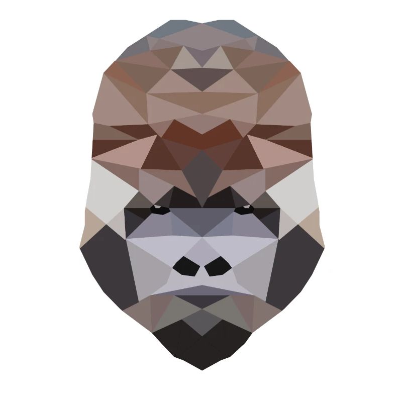 polygon, geschenk, design, gorilla, gorillas, affe