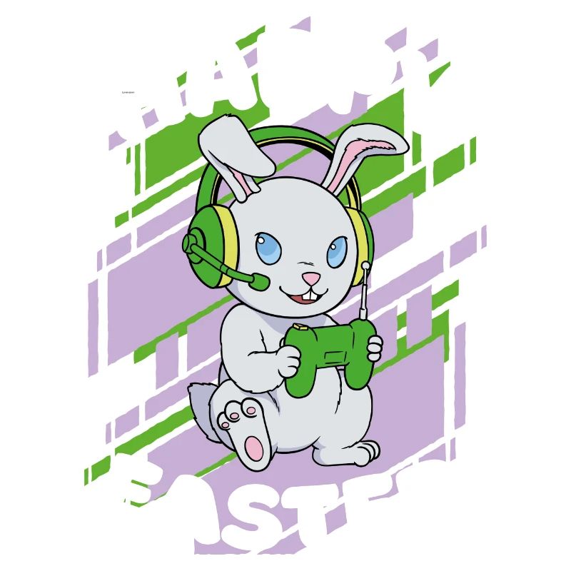 Happy Easter Day, Gamer Bunny, Easter Bunny, Game