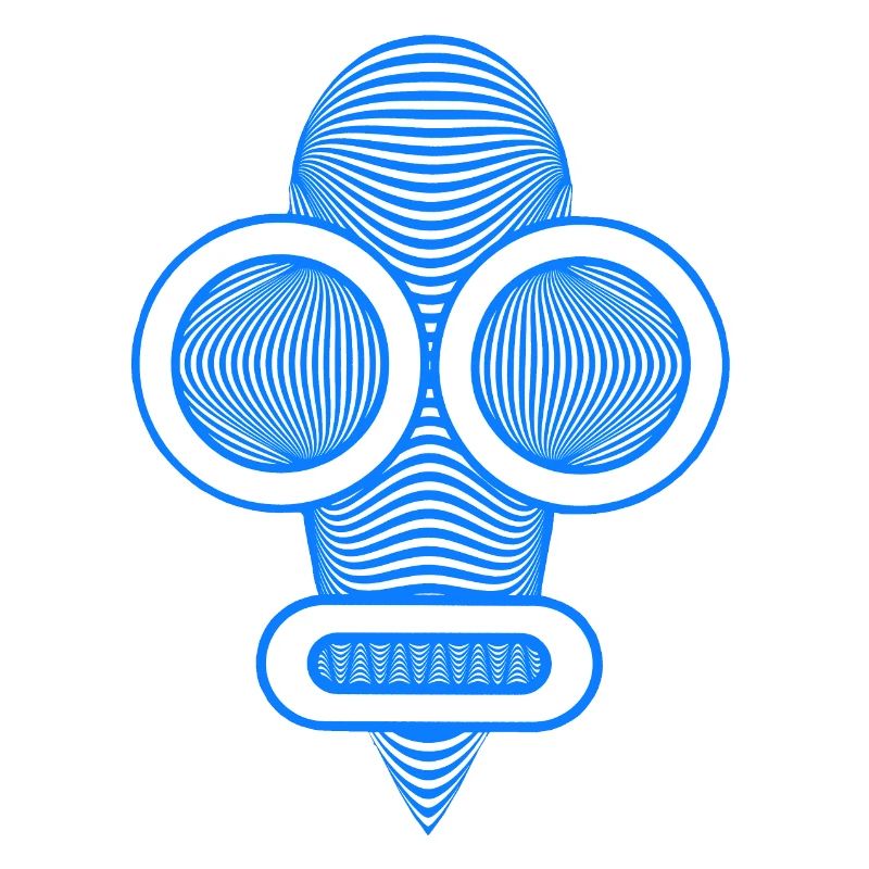 hypnotize head hell blau