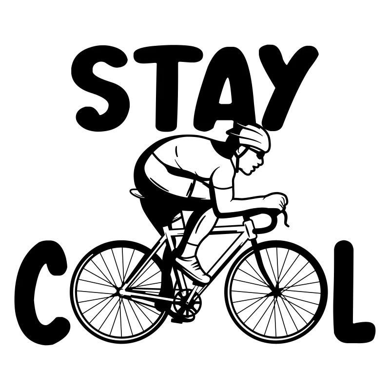 Restez cool vélo cool en disant | Couleur changeable
