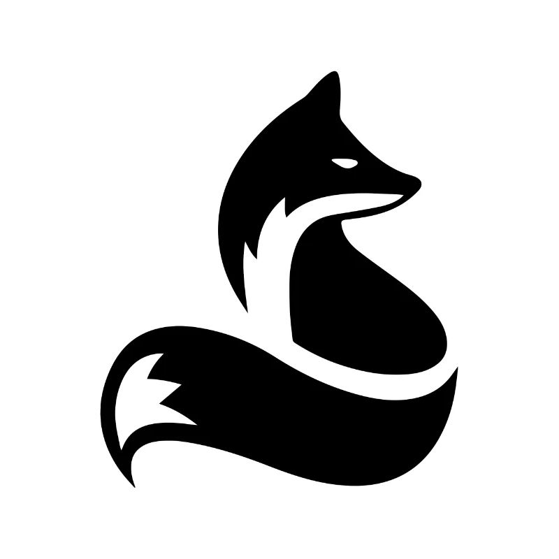 Fuchs schwarz Shilouette Fox 373