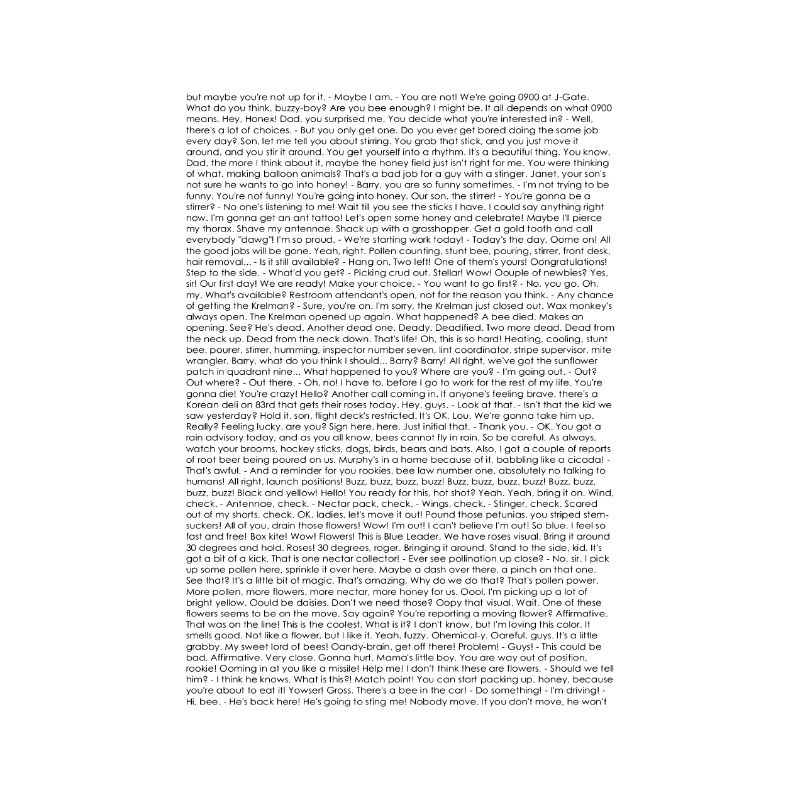 Script de film d'abeille