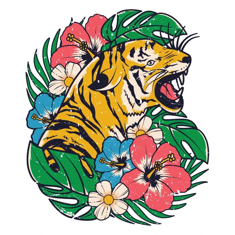 Tiger Jungle cat predator tropical summer