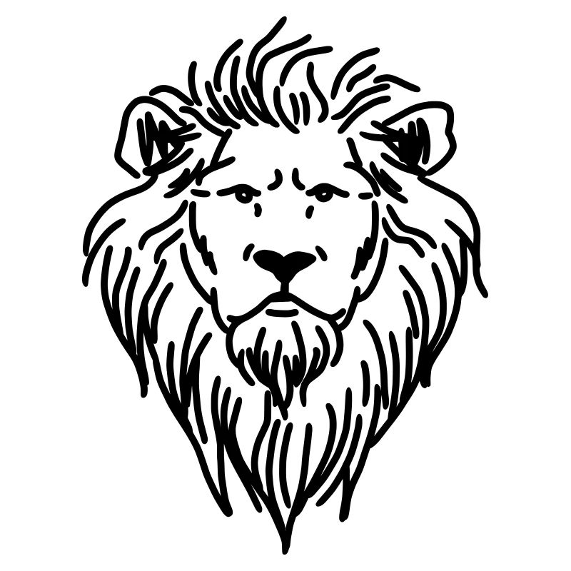 Dessin lion tête de lion