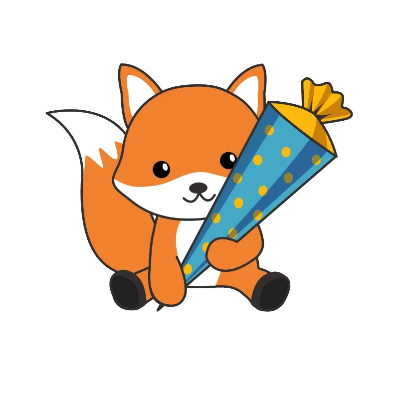 Kindergarten Fuchs Schule Kinder Schultüte süß