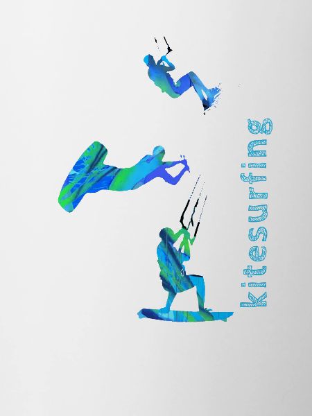 Kiting, surfing, kitesurfing, graffiti