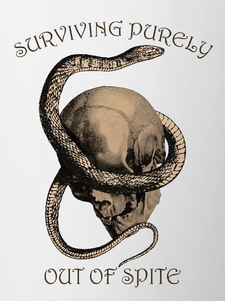 Gothic Skull & Snake Design
