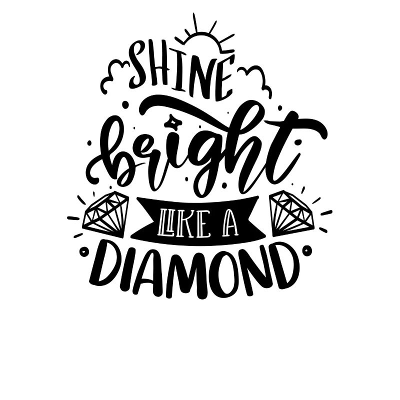 Diamonds Shine Bright Like a Diamond‌ Hands Design