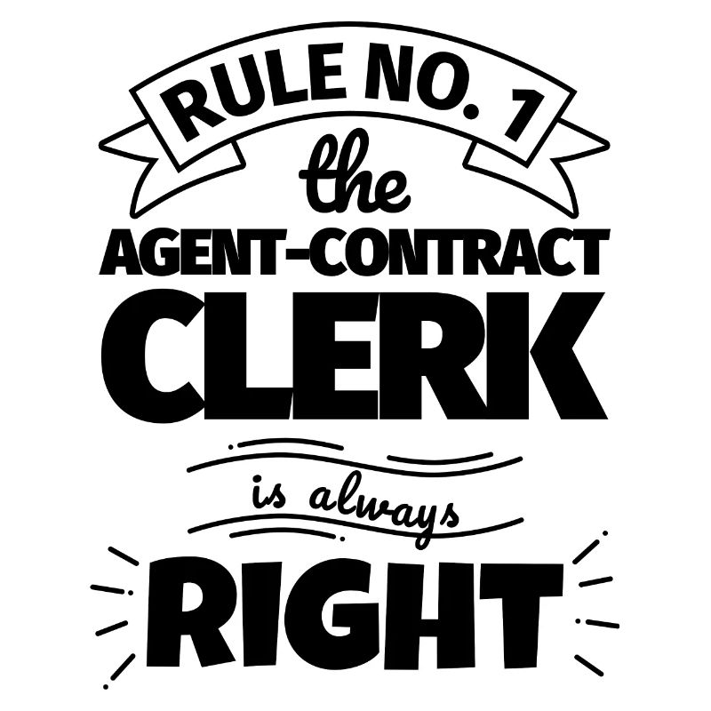 AGENT-CONTRACT CLERK lustiges Geschenk