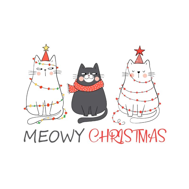 Cadeau drôle de chats de Noël de Noël Meowy