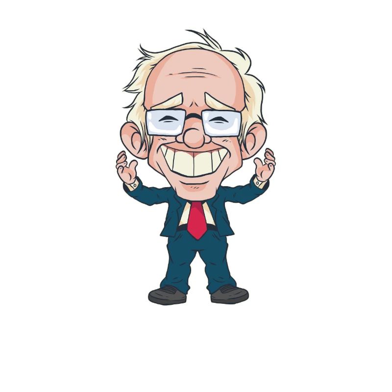 Fühlen Sie das Bern, Bernie Sanders 2020 Cartoon-Design