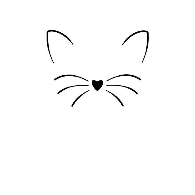 cat face comic cute drawn