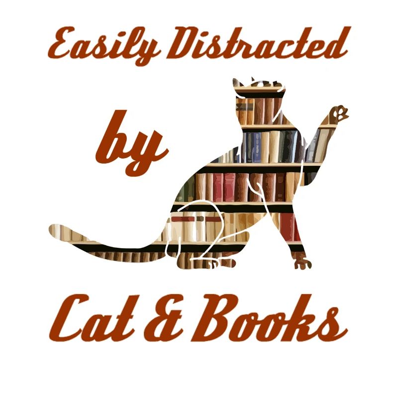 Easily Distracted by Cat & Books