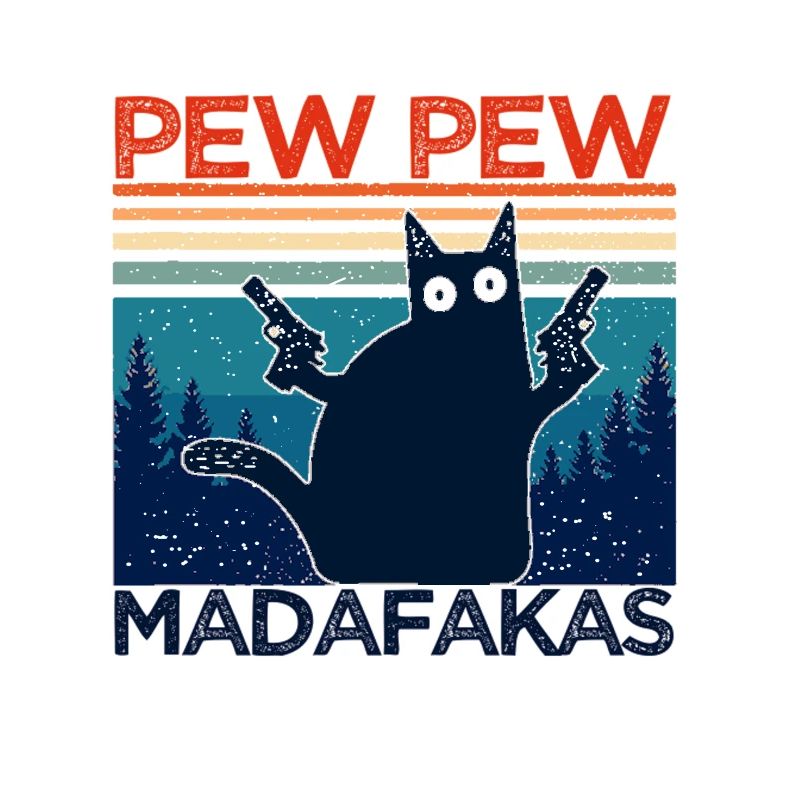 pew pew chat drôle idée cadeau chat drôle