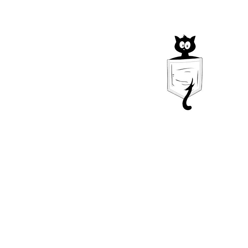 Black cat in breast pocket