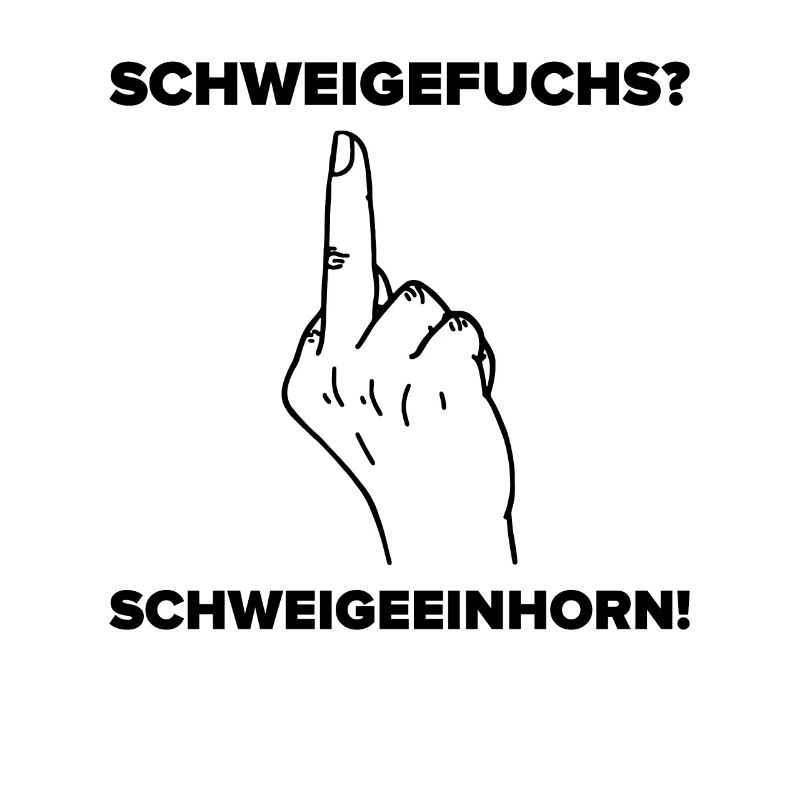 Schweigefuchs schweigeeinhorn Geschenk Lehrer