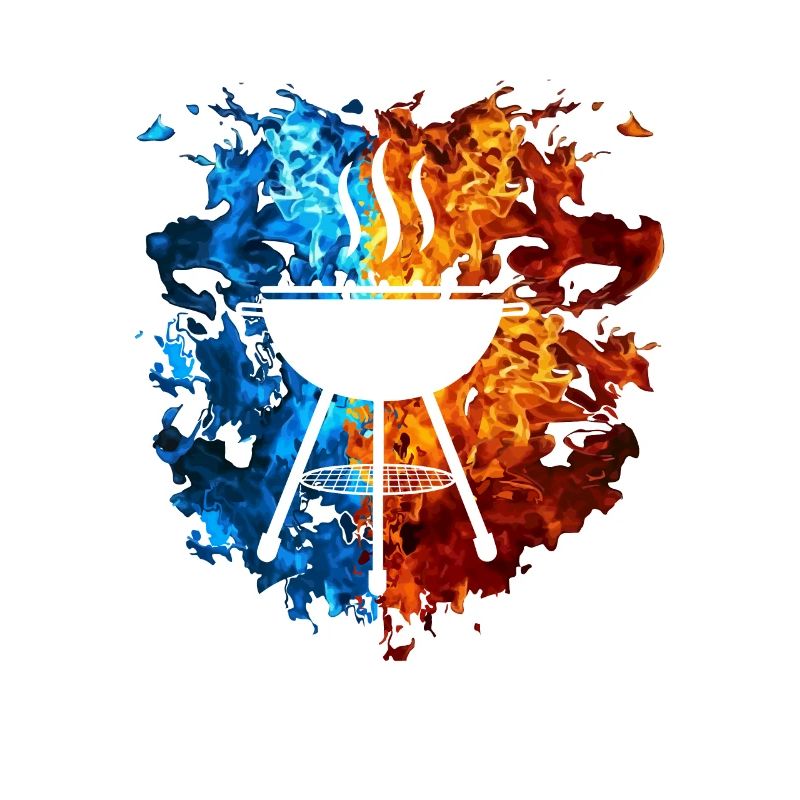 Grill Rouge Bleu Feu Griller Grill Master