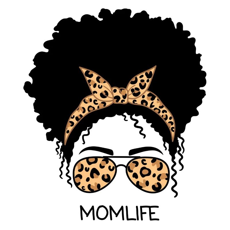 Afro Maman Vie Léopard