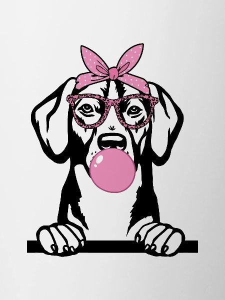 Dog chews gum