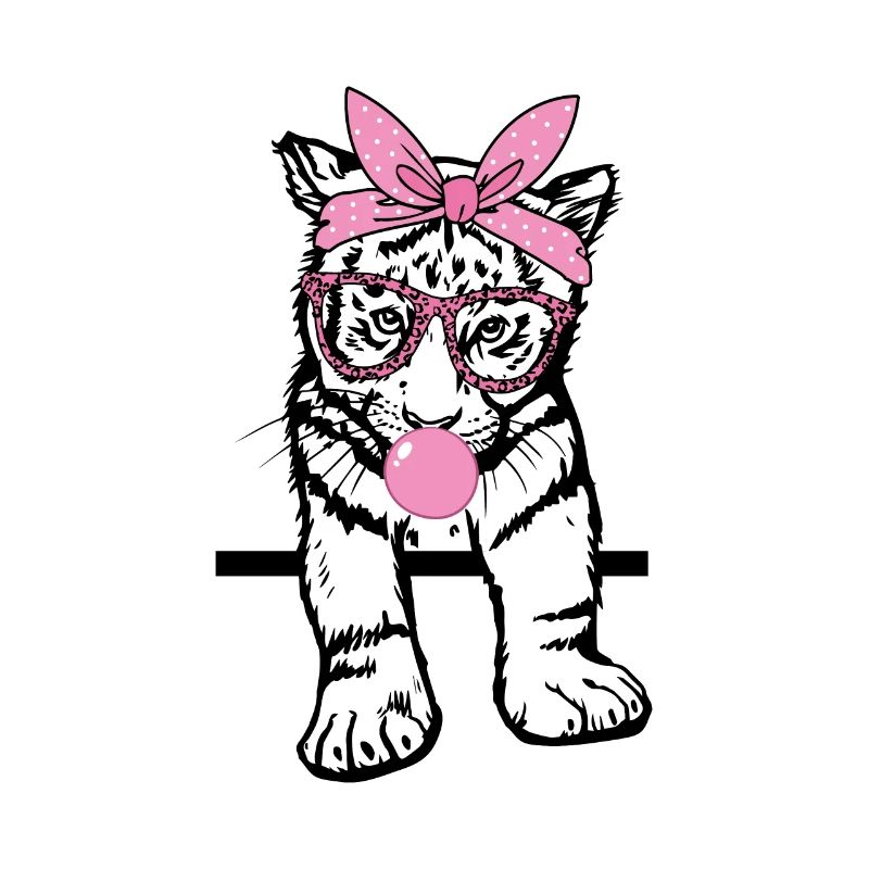 Tiger kaut Kaugummi