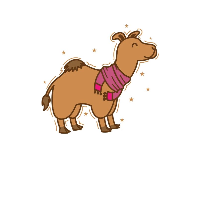 Camel Dromedary with Scarf Dromedary