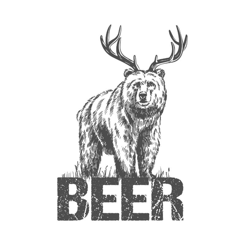 Bear with antlers Beer
