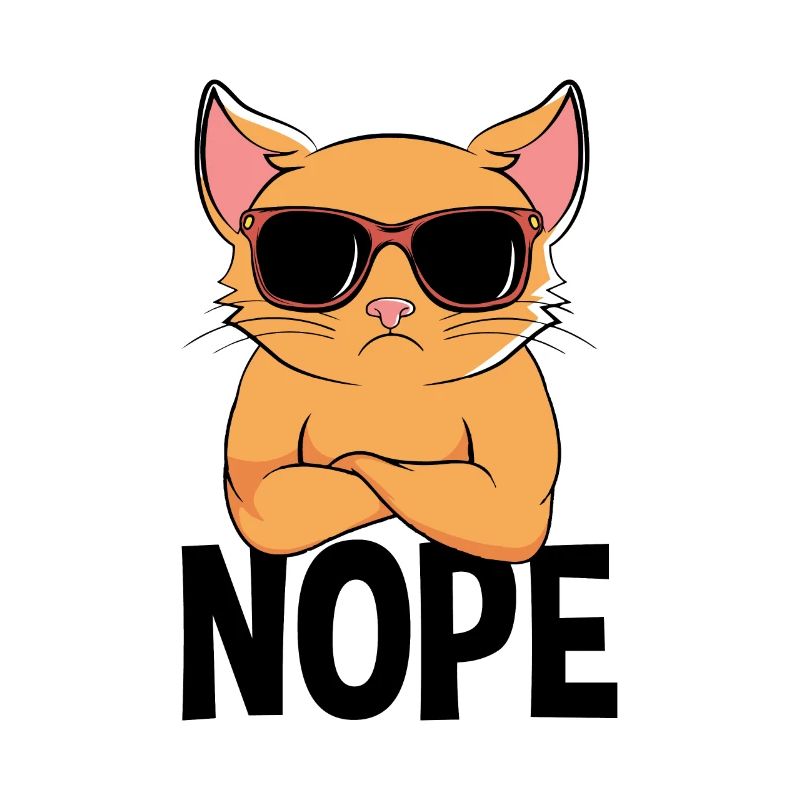 Nope Cat Nope Simple Nope