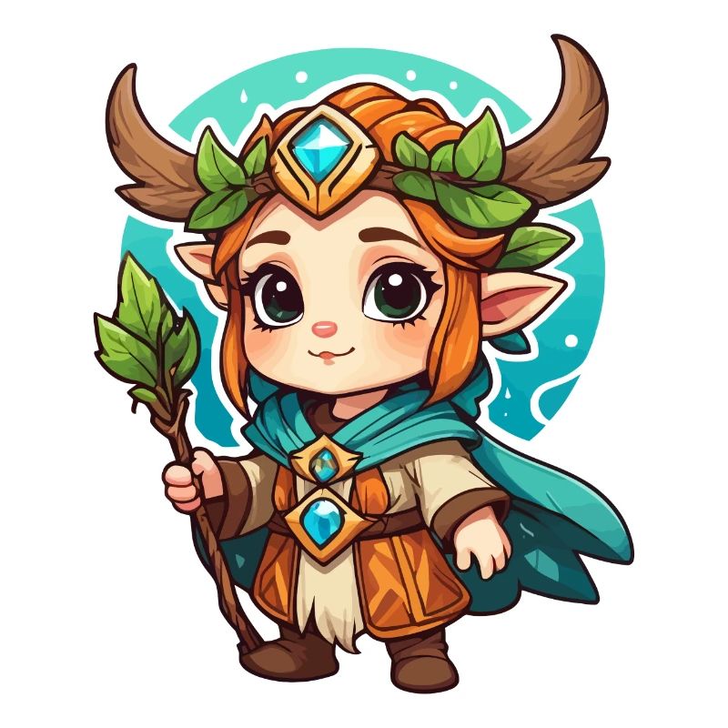 Druide Niedlich Illustration