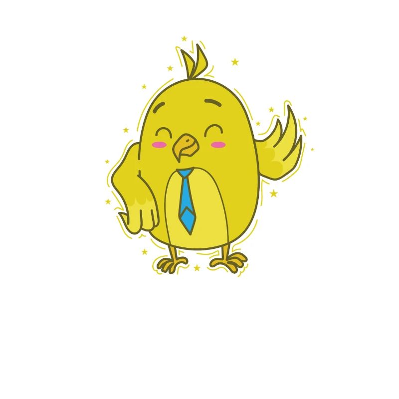 Canari avec cravate